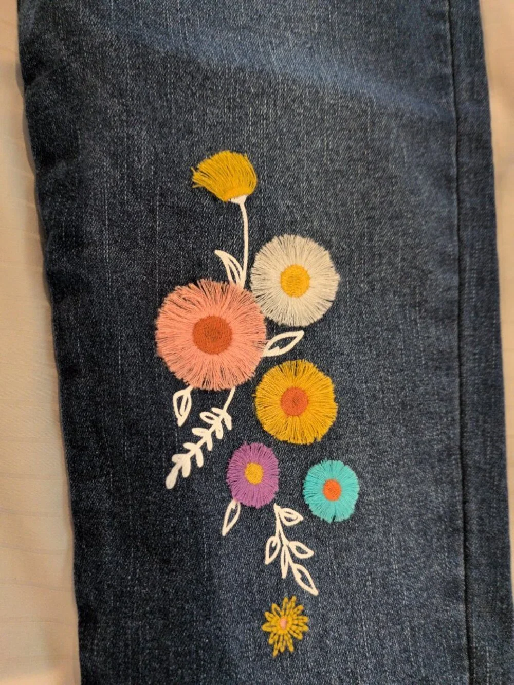 Girls Embroidered Skinny Jean